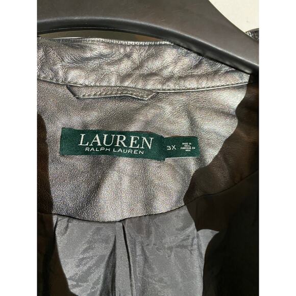 Lauren Ralph Lauren Metalic Moto Jacket Women's 3X NEW - Picture 9 of 12